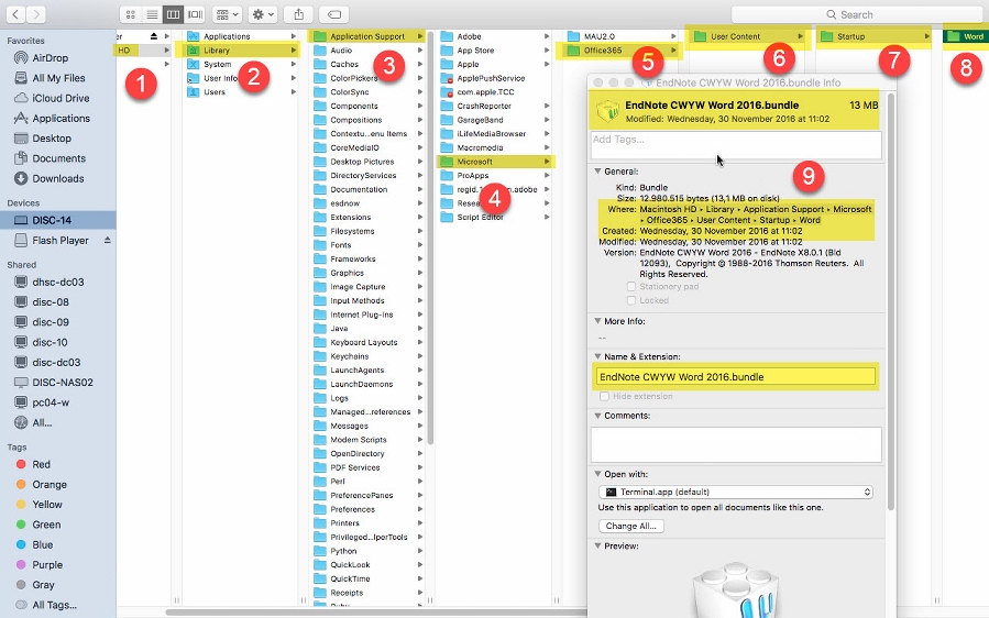 how install endnote for word mac