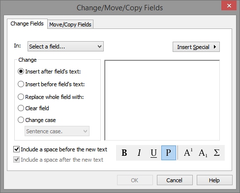 EndNote - Tools - Change/Move/Copy Fields... - Change Fields