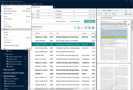 EndNote Share Library | Library Sharing | Researchsoftware.com