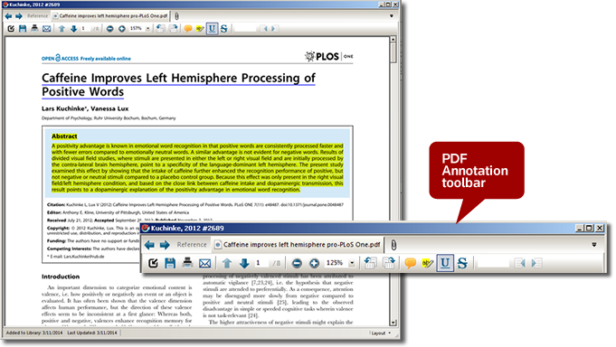 PDF annotations have been expanded to include underline and strikethrough.