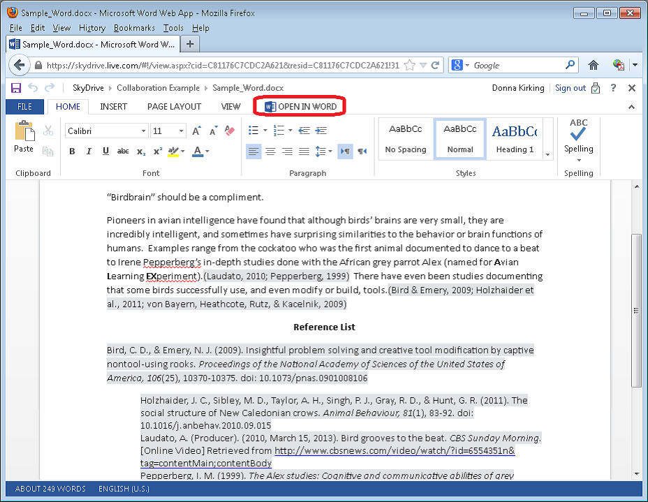 endnote web for ms wprd